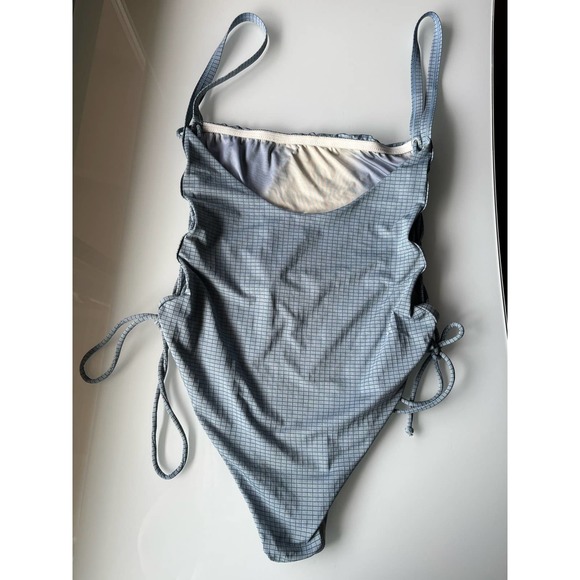 RVCA• BEAU GRID LACE-UP ONE PIECE SWIMSUIT - Picture 4 of 14
